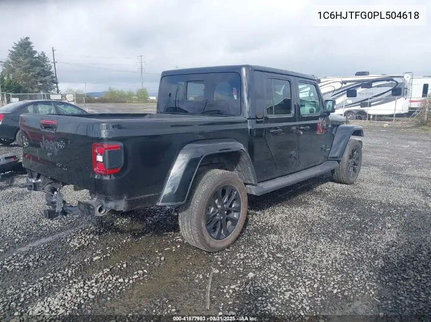 2023 Jeep Gladiator High Altitude 4X4 VIN: 1C6HJTFG0PL504618 Lot: 41877983