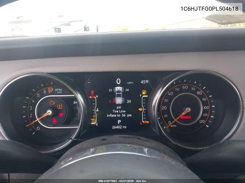 2023 Jeep Gladiator High Altitude 4X4 VIN: 1C6HJTFG0PL504618 Lot: 41877983
