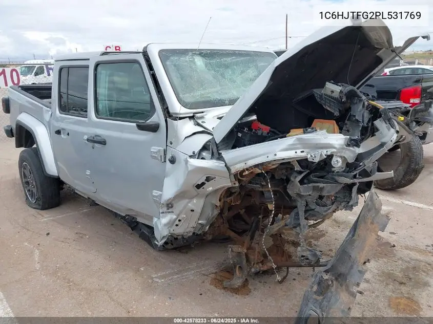 2023 Jeep Gladiator Overland 4X4 VIN: 1C6HJTFG2PL531769 Lot: 42578233