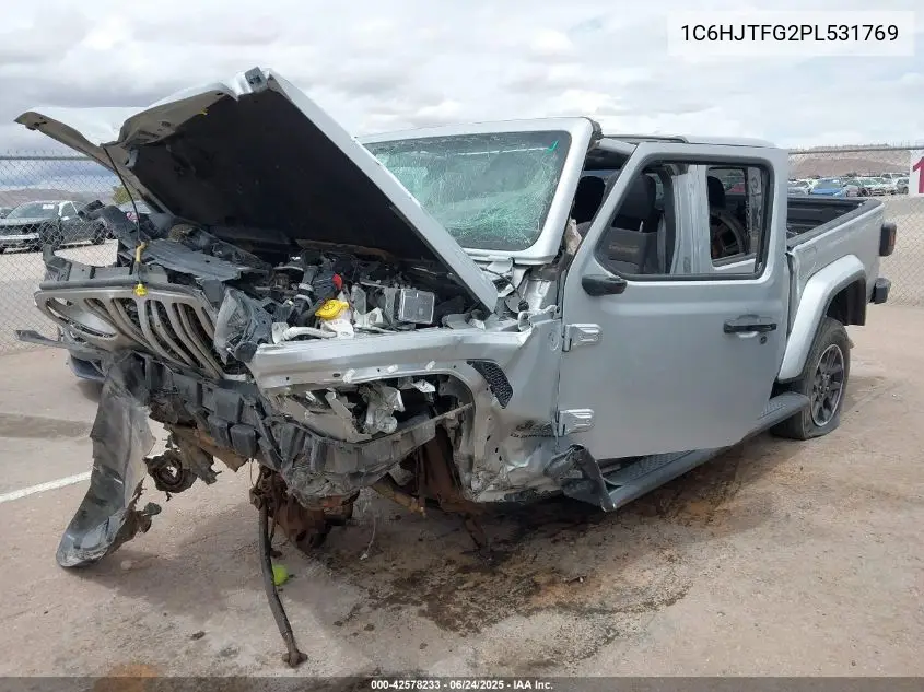 2023 Jeep Gladiator Overland 4X4 VIN: 1C6HJTFG2PL531769 Lot: 42578233