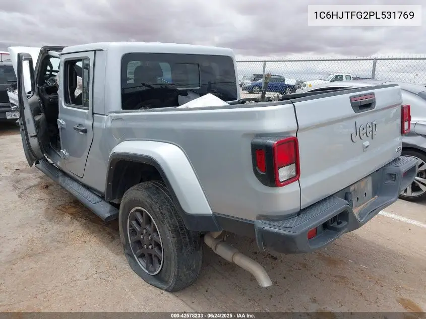 2023 Jeep Gladiator Overland 4X4 VIN: 1C6HJTFG2PL531769 Lot: 42578233