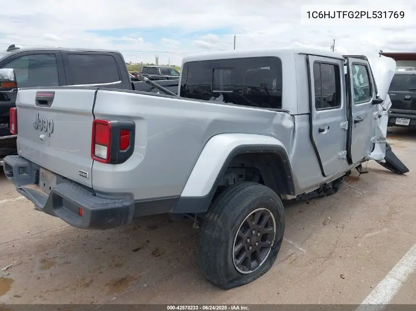 2023 Jeep Gladiator Overland 4X4 VIN: 1C6HJTFG2PL531769 Lot: 42578233