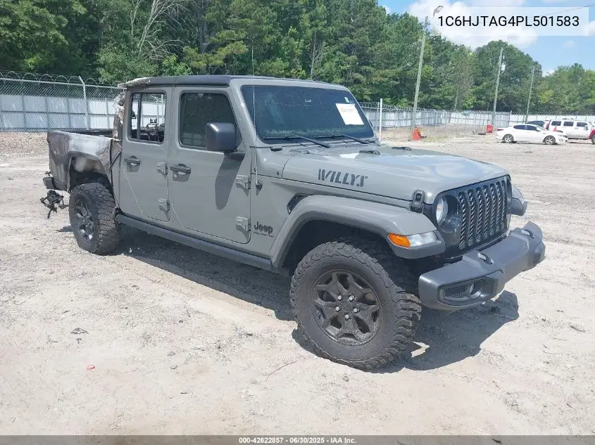 2023 Jeep Gladiator Willys 4X4 VIN: 1C6HJTAG4PL501583 Lot: 42622857