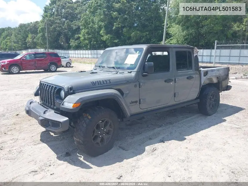 2023 Jeep Gladiator Willys 4X4 VIN: 1C6HJTAG4PL501583 Lot: 42622857
