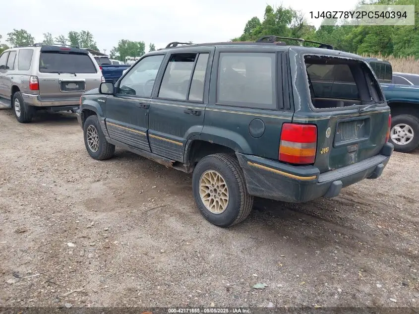 1993 Jeep Grand Cherokee Limited VIN: 1J4GZ78Y2PC540394 Lot: 42171655