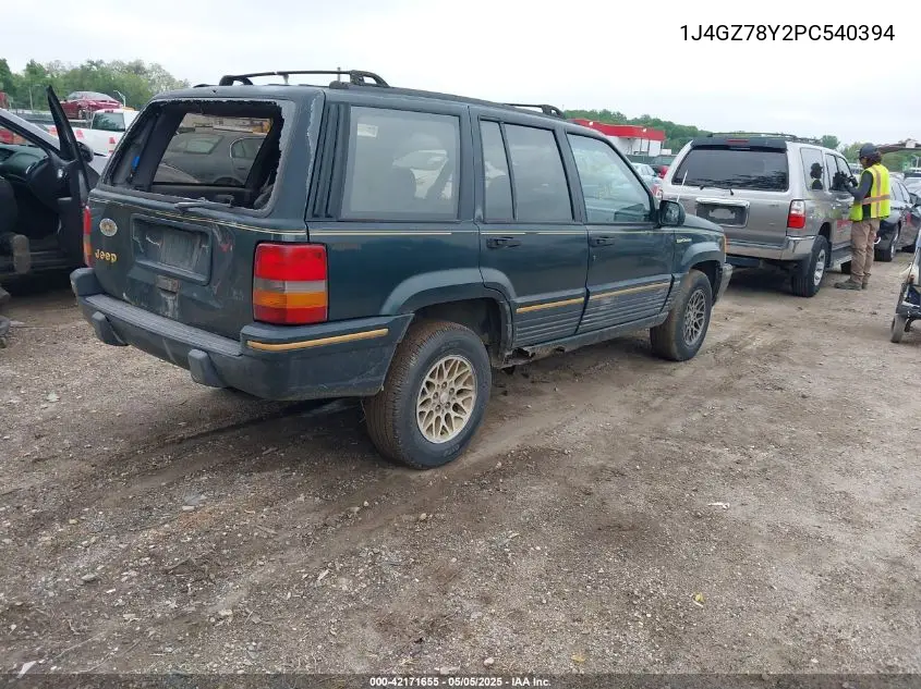 1993 Jeep Grand Cherokee Limited VIN: 1J4GZ78Y2PC540394 Lot: 42171655