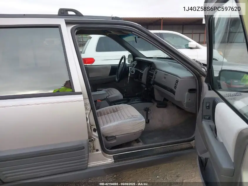 1993 Jeep Grand Cherokee Laredo VIN: 1J4GZ58S6PC597620 Lot: 42194885