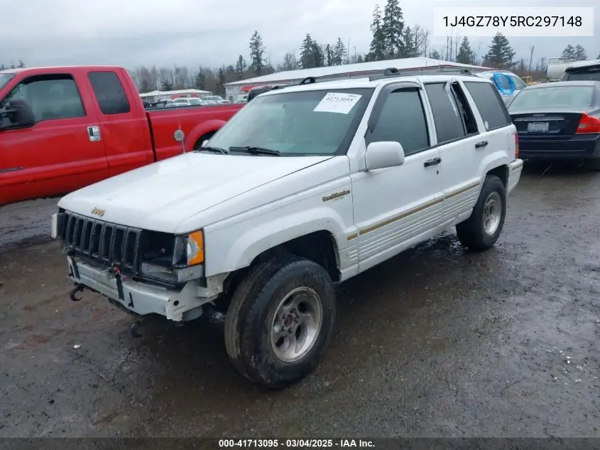 1994 Jeep Grand Cherokee Limited VIN: 1J4GZ78Y5RC297148 Lot: 41713095