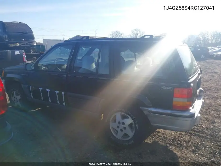 1994 Jeep Grand Cherokee Laredo VIN: 1J4GZ58S4RC127041 Lot: 41849275
