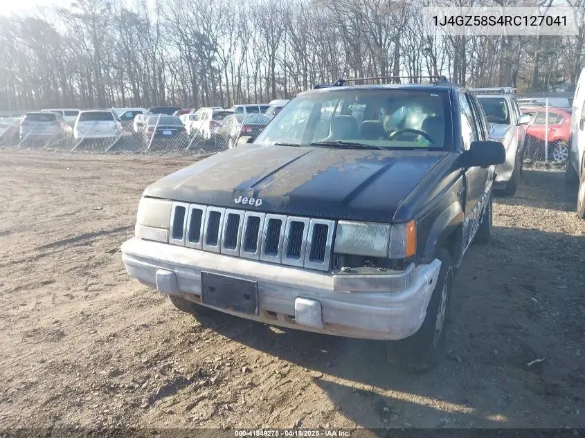 1994 Jeep Grand Cherokee Laredo VIN: 1J4GZ58S4RC127041 Lot: 41849275