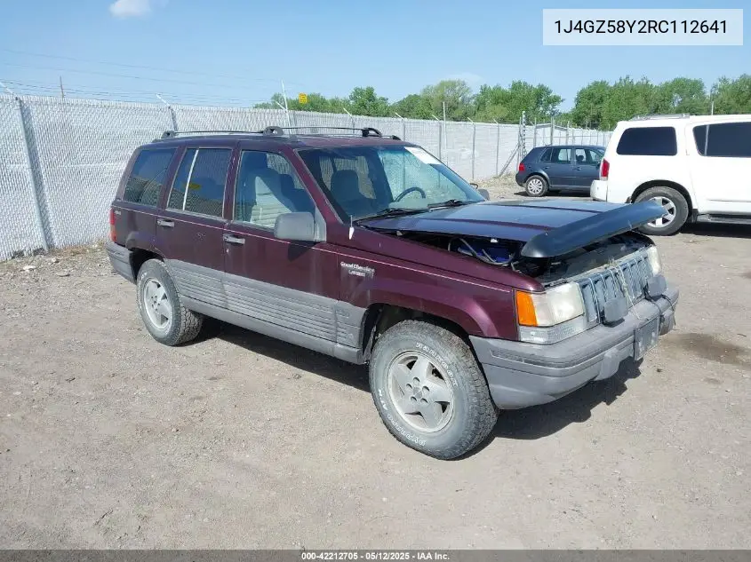 1994 Jeep Grand Cherokee Laredo VIN: 1J4GZ58Y2RC112641 Lot: 42212705