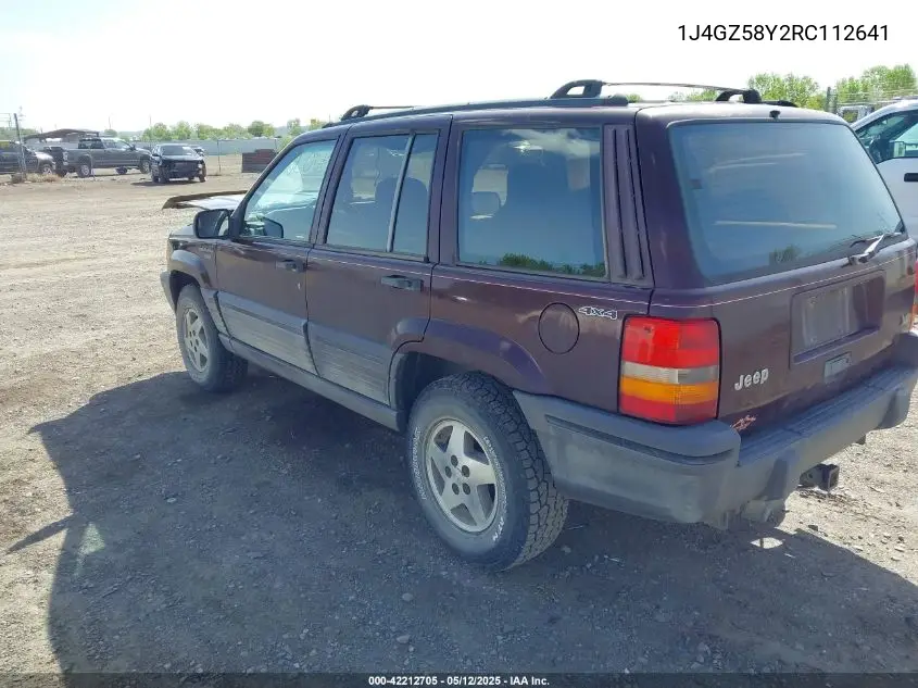 1994 Jeep Grand Cherokee Laredo VIN: 1J4GZ58Y2RC112641 Lot: 42212705