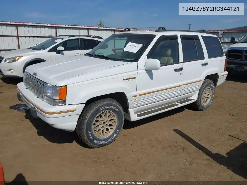 1994 Jeep Grand Cherokee Limited VIN: 1J4GZ78Y2RC344121 Lot: 42489350