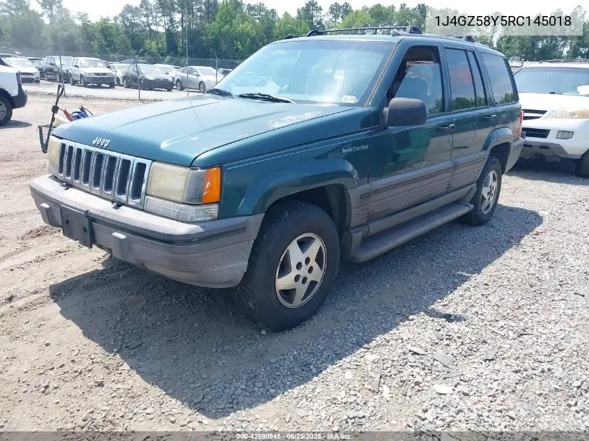 1994 Jeep Grand Cherokee Laredo VIN: 1J4GZ58Y5RC145018 Lot: 42590945