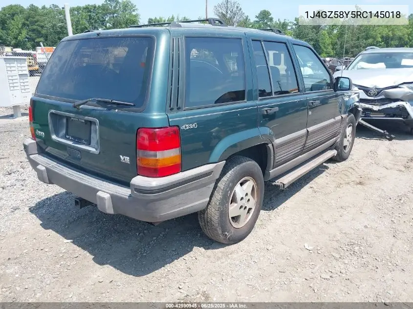 1994 Jeep Grand Cherokee Laredo VIN: 1J4GZ58Y5RC145018 Lot: 42590945