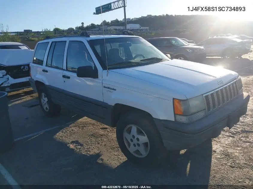 1995 Jeep Grand Cherokee Laredo VIN: 1J4FX58S1SC734893 Lot: 42232670