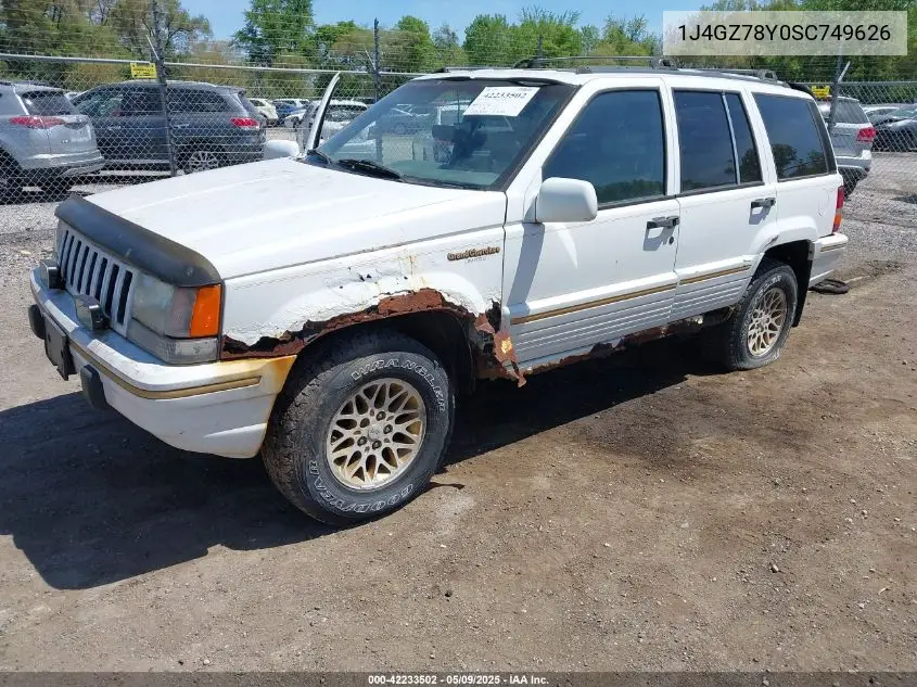 1995 Jeep Grand Cherokee Limited/Orvis VIN: 1J4GZ78Y0SC749626 Lot: 42233502