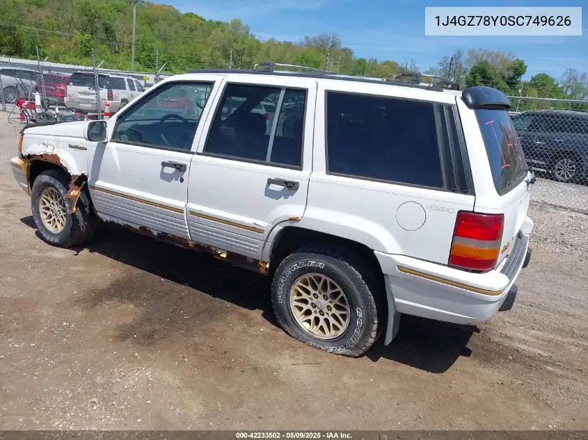 1995 Jeep Grand Cherokee Limited/Orvis VIN: 1J4GZ78Y0SC749626 Lot: 42233502