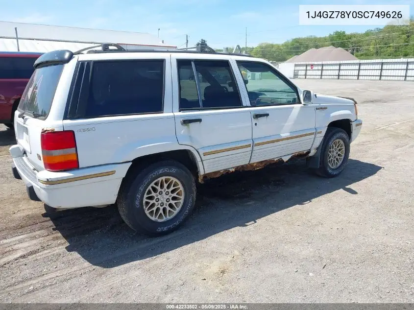 1995 Jeep Grand Cherokee Limited/Orvis VIN: 1J4GZ78Y0SC749626 Lot: 42233502