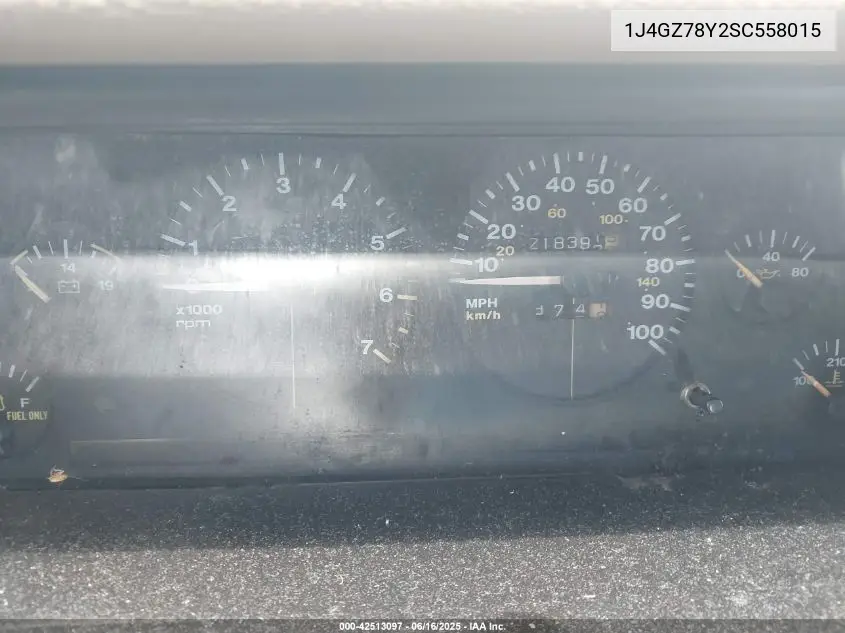 1995 Jeep Grand Cherokee Limited/Orvis VIN: 1J4GZ78Y2SC558015 Lot: 42513097