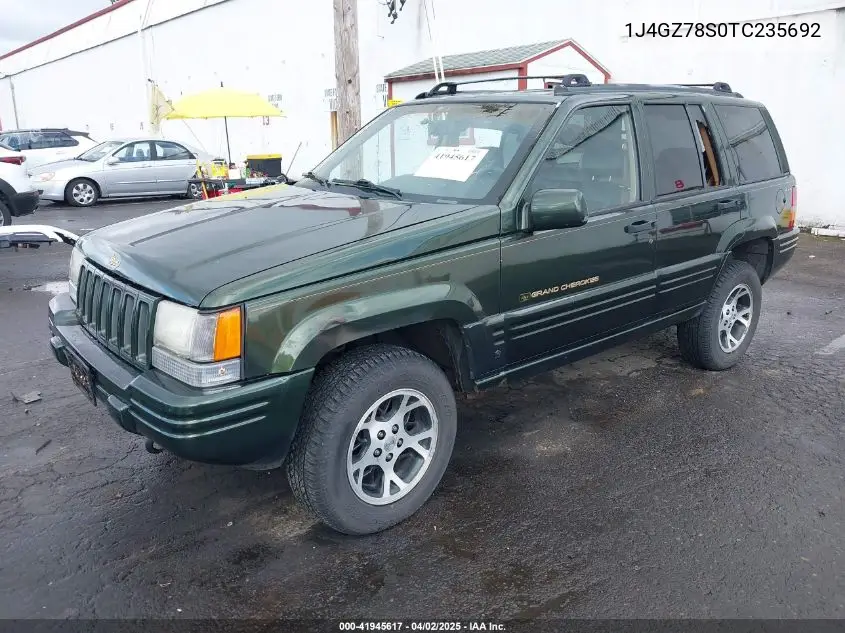 1996 Jeep Grand Cherokee Limited VIN: 1J4GZ78S0TC235692 Lot: 41945617