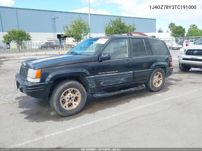 1996 Jeep Grand Cherokee Limited VIN: 1J4GZ78Y3TC191000 Lot: 42259621