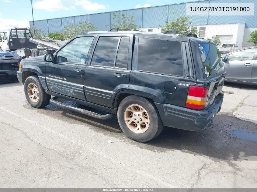 1996 Jeep Grand Cherokee Limited VIN: 1J4GZ78Y3TC191000 Lot: 42259621