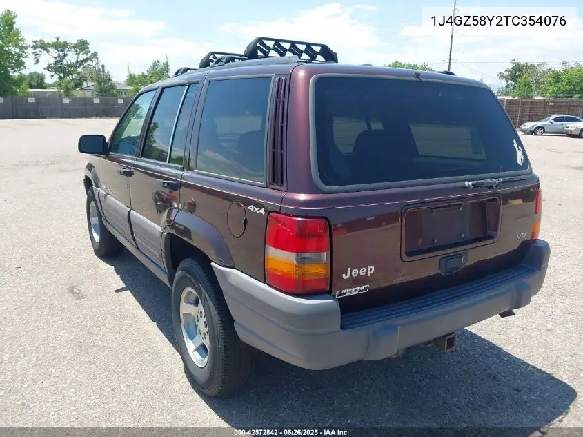 1996 Jeep Grand Cherokee Laredo VIN: 1J4GZ58Y2TC354076 Lot: 42572842