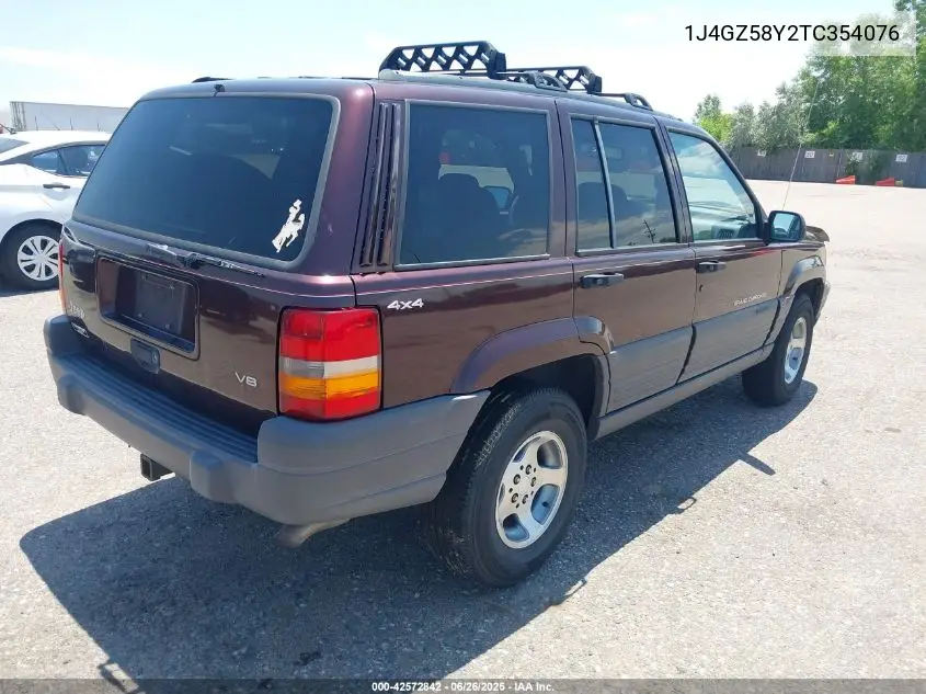 1996 Jeep Grand Cherokee Laredo VIN: 1J4GZ58Y2TC354076 Lot: 42572842