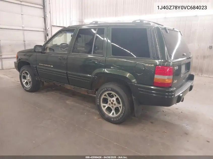 1997 Jeep Grand Cherokee Limited VIN: 1J4GZ78Y0VC684023 Lot: 42090436
