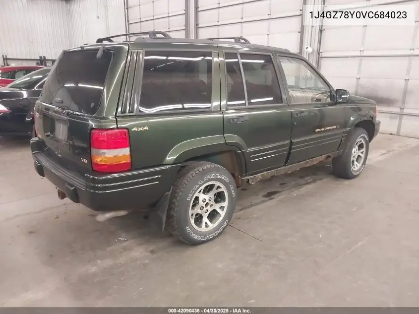 1997 Jeep Grand Cherokee Limited VIN: 1J4GZ78Y0VC684023 Lot: 42090436