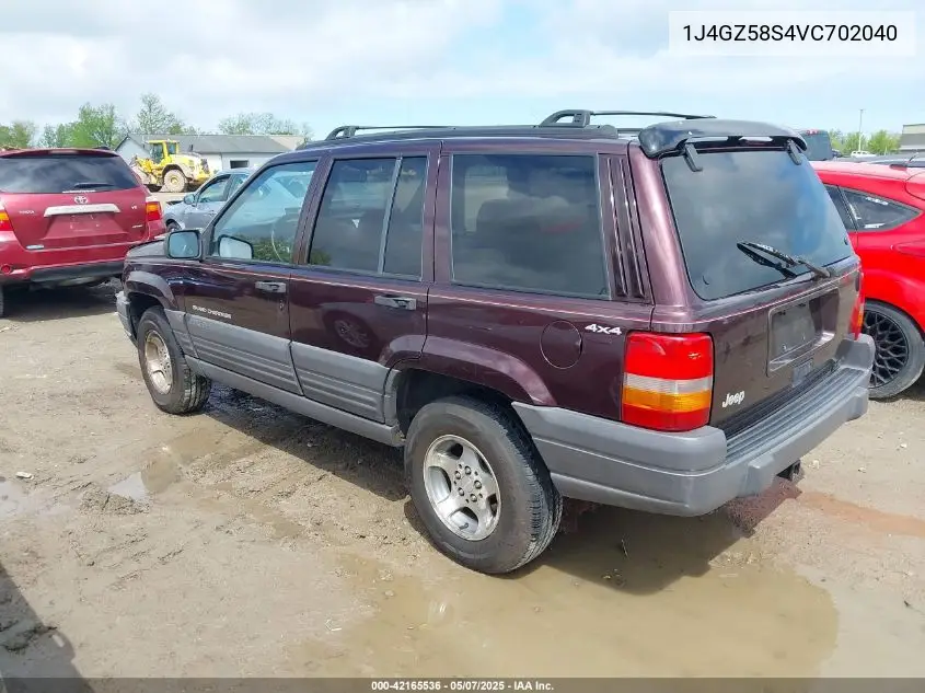1997 Jeep Grand Cherokee Laredo/Tsi VIN: 1J4GZ58S4VC702040 Lot: 42165536