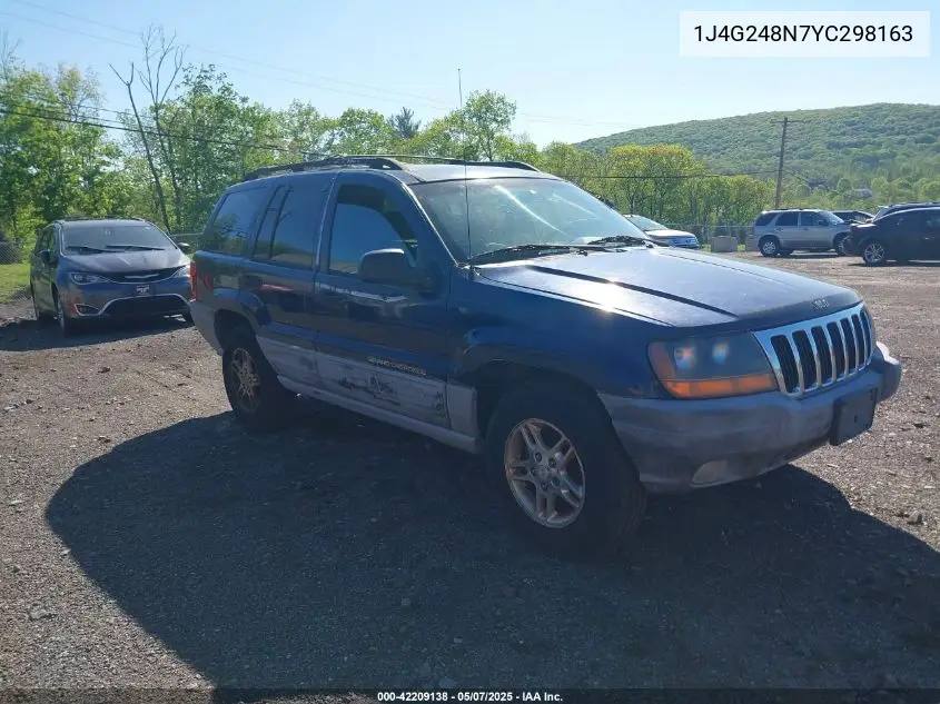 2000 Jeep Grand Cherokee Laredo VIN: 1J4G248N7YC298163 Lot: 42209138