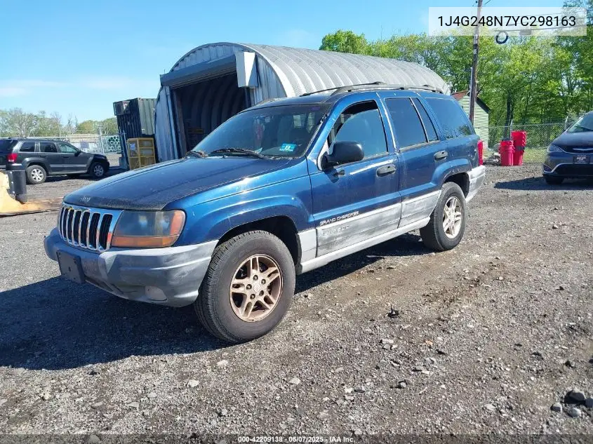 2000 Jeep Grand Cherokee Laredo VIN: 1J4G248N7YC298163 Lot: 42209138