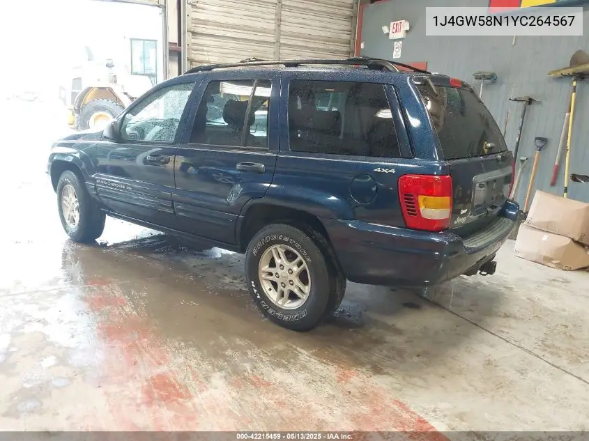 2000 Jeep Grand Cherokee Limited VIN: 1J4GW58N1YC264567 Lot: 42215459