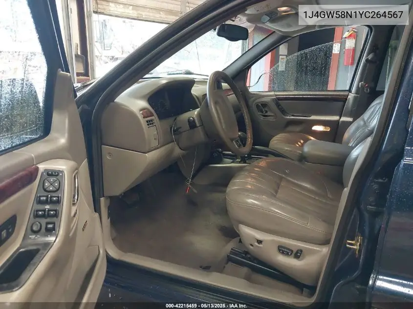 2000 Jeep Grand Cherokee Limited VIN: 1J4GW58N1YC264567 Lot: 42215459