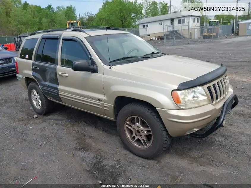2000 Jeep Grand Cherokee Limited VIN: 1J4GW58N2YC324825 Lot: 42233977