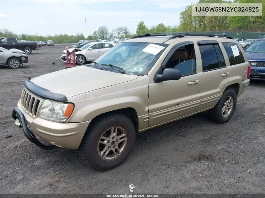 2000 Jeep Grand Cherokee Limited VIN: 1J4GW58N2YC324825 Lot: 42233977