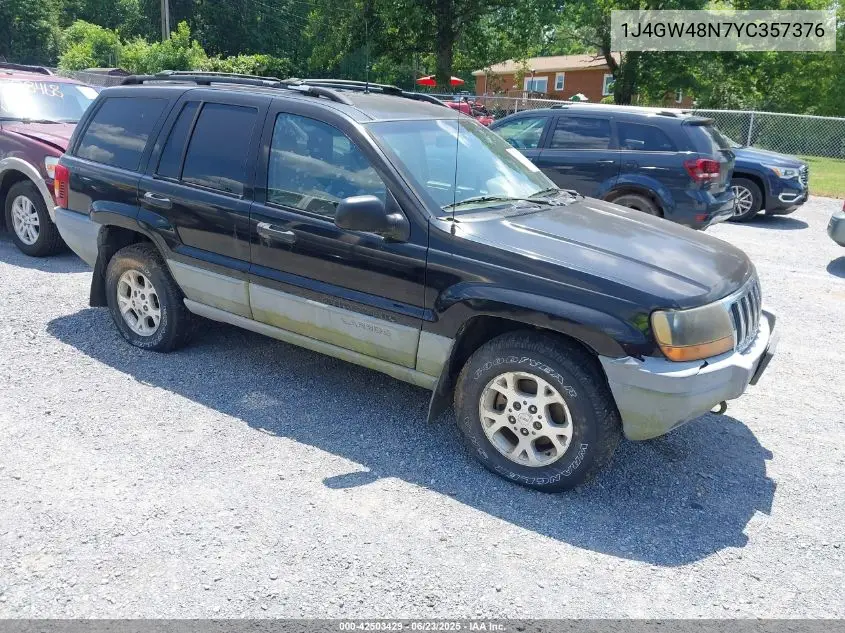 2000 Jeep Grand Cherokee Laredo VIN: 1J4GW48N7YC357376 Lot: 42503429