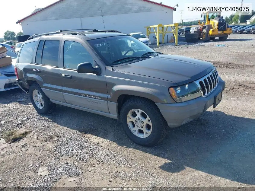 2000 Jeep Grand Cherokee Laredo VIN: 1J4GW48N4YC405075 Lot: 42600328