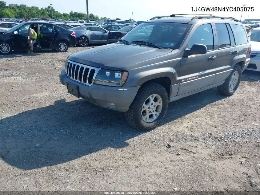 2000 Jeep Grand Cherokee Laredo VIN: 1J4GW48N4YC405075 Lot: 42600328