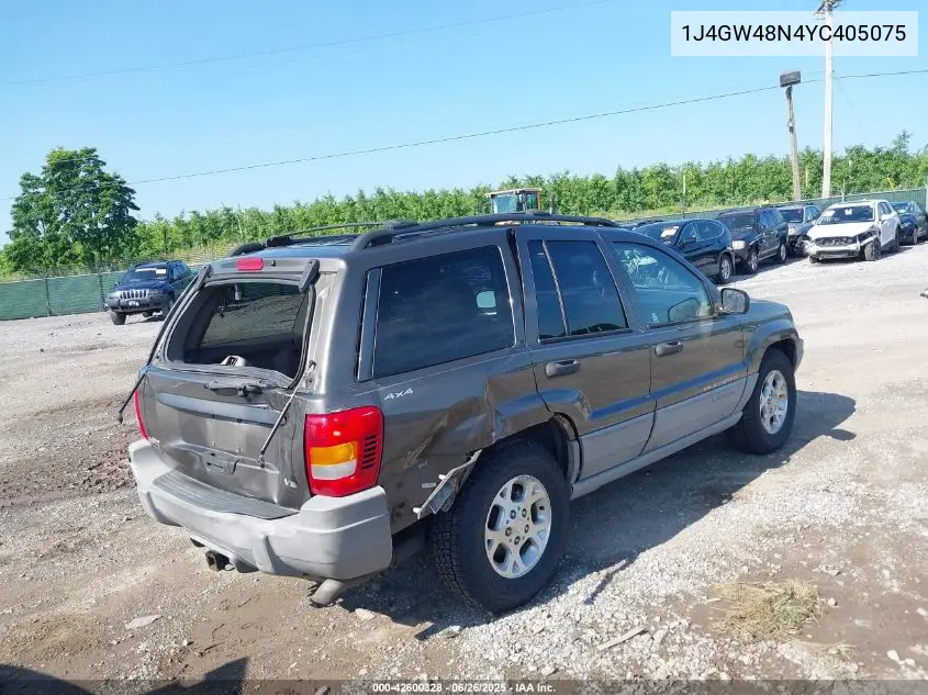 2000 Jeep Grand Cherokee Laredo VIN: 1J4GW48N4YC405075 Lot: 42600328