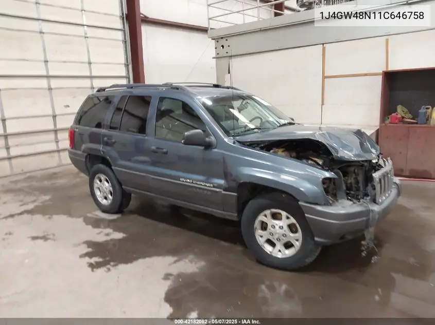 2001 Jeep Grand Cherokee Laredo VIN: 1J4GW48N11C646758 Lot: 42182082