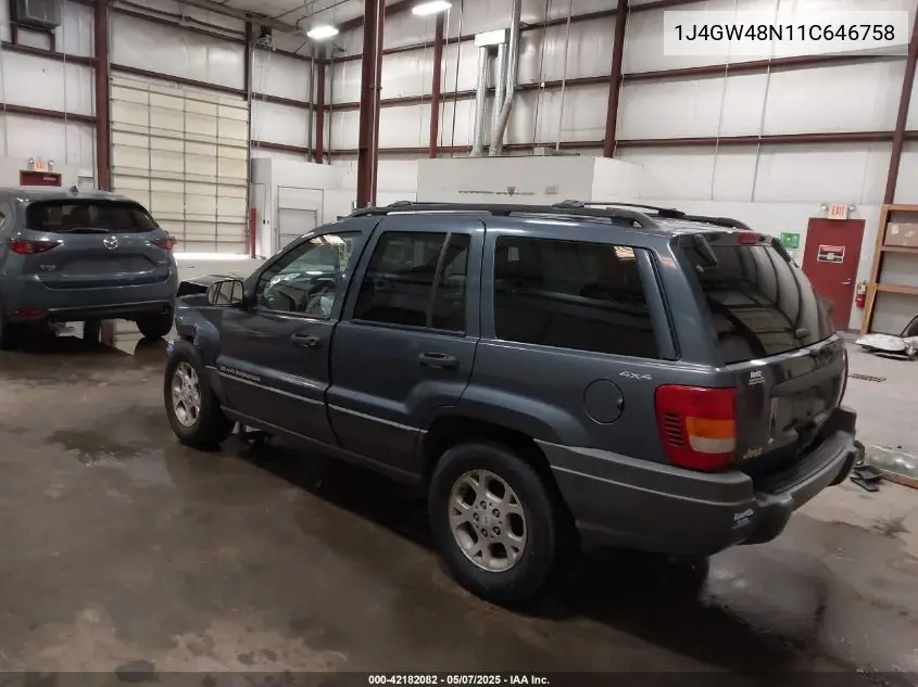 2001 Jeep Grand Cherokee Laredo VIN: 1J4GW48N11C646758 Lot: 42182082