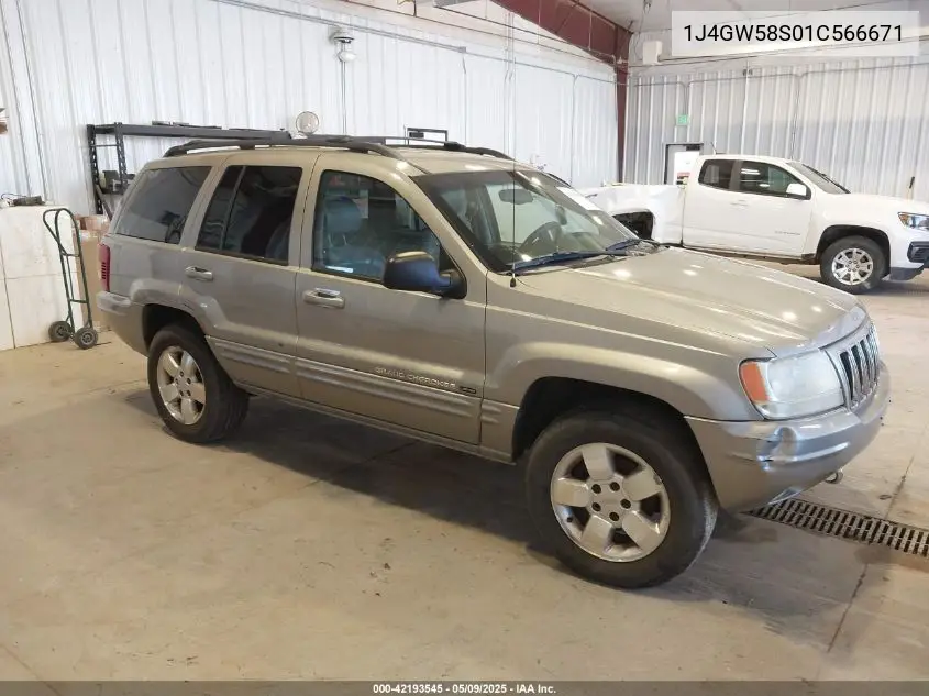 2001 Jeep Grand Cherokee Limited VIN: 1J4GW58S01C566671 Lot: 42193545