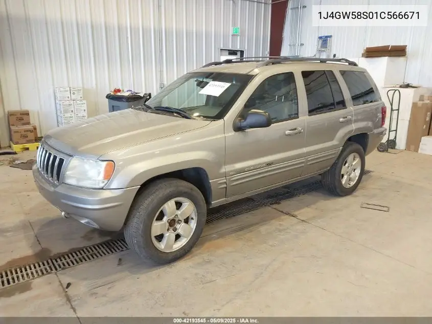 2001 Jeep Grand Cherokee Limited VIN: 1J4GW58S01C566671 Lot: 42193545