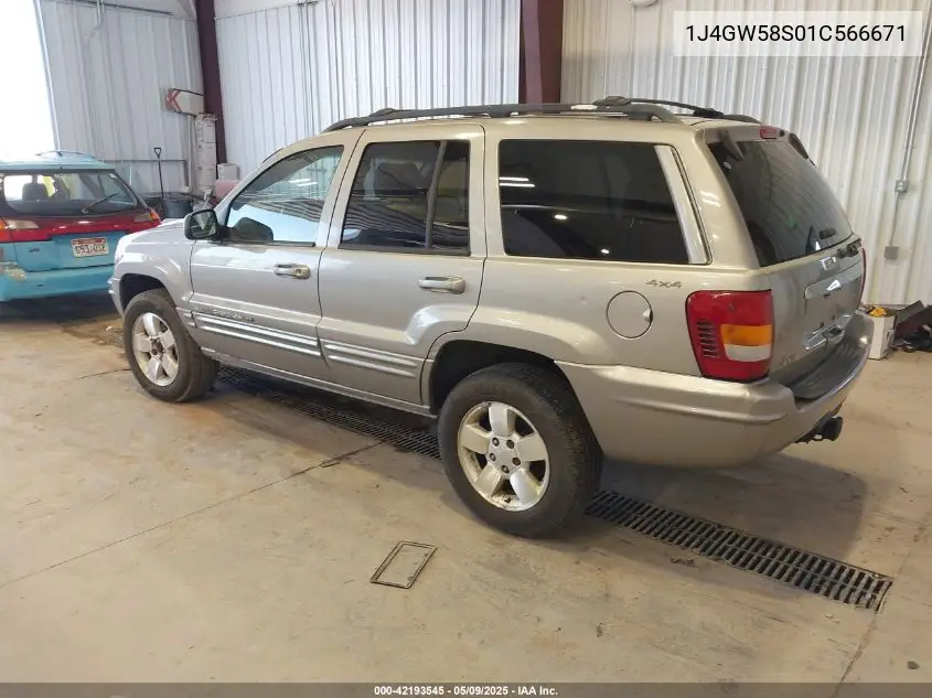 2001 Jeep Grand Cherokee Limited VIN: 1J4GW58S01C566671 Lot: 42193545