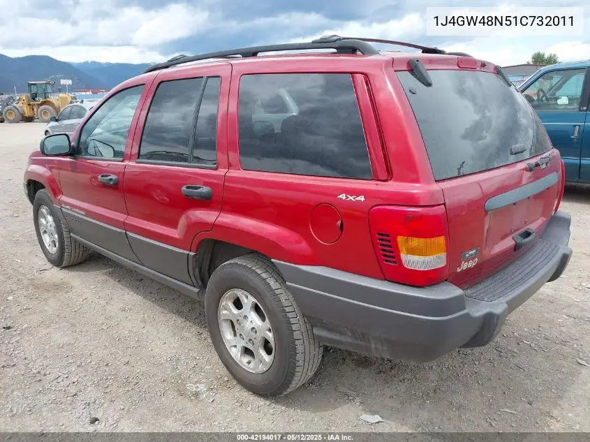 2001 Jeep Grand Cherokee Laredo VIN: 1J4GW48N51C732011 Lot: 42194017