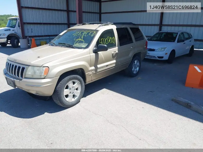 2001 Jeep Grand Cherokee Limited VIN: 1J4GW58S21C696824 Lot: 42207008