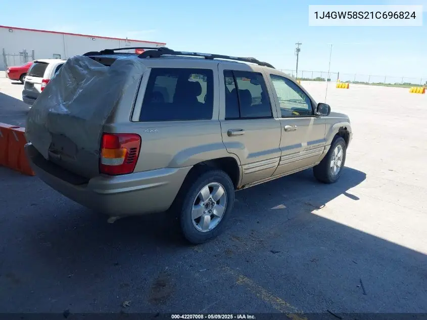 2001 Jeep Grand Cherokee Limited VIN: 1J4GW58S21C696824 Lot: 42207008